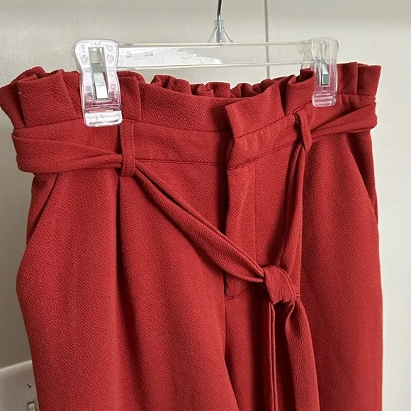 No Boundaries High Waisted Straight Leg Ankle Dress Pants size small red orange - Picture 3 of 7